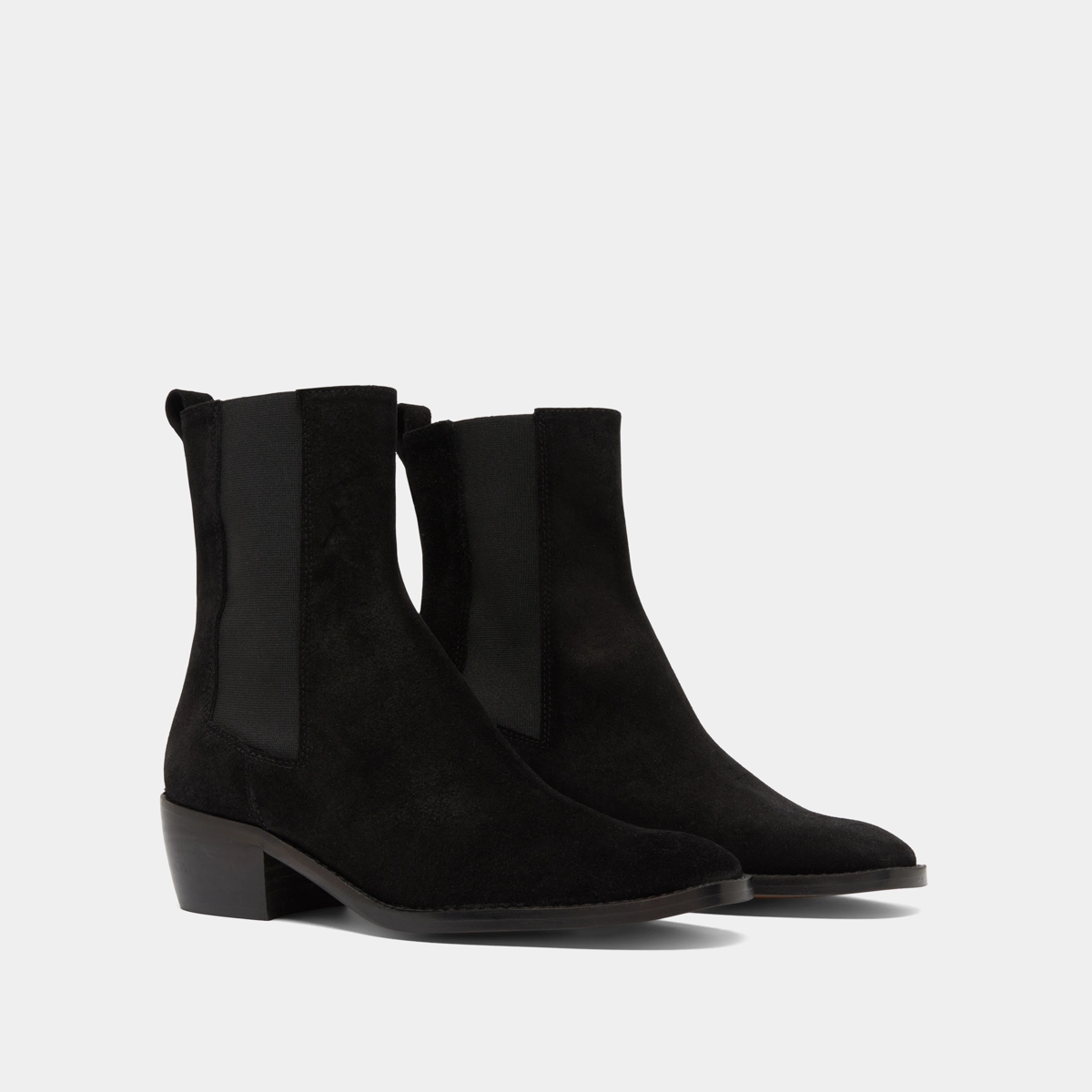 Boots &agrave; &eacute;lastiques en croute noire | MAEVA | Jonak