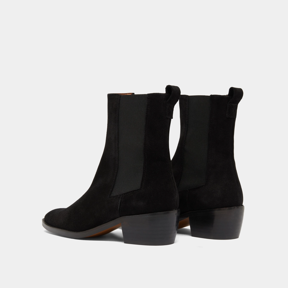 Boots &agrave; &eacute;lastiques en croute noire | MAEVA | Jonak