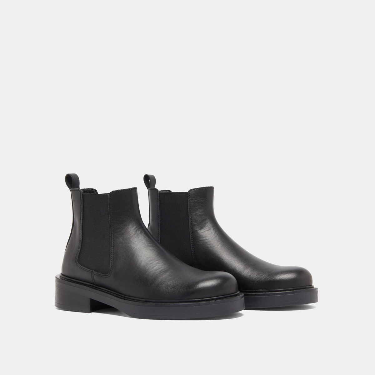Boots à élastiques en cuir noir | MELANIE | Jonak