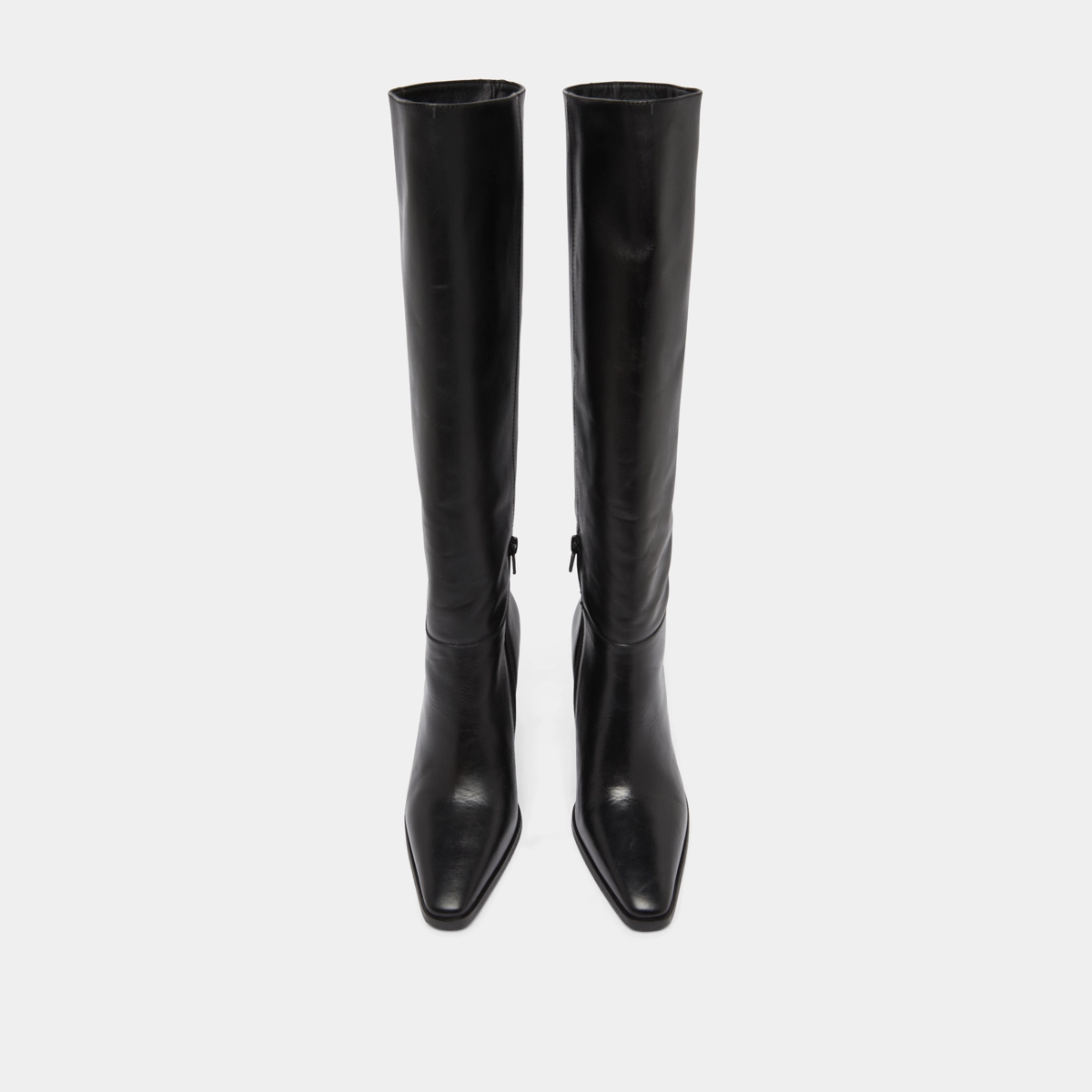Bottes &agrave; bouts pointus en cuir noir | PLUME | Jonak
