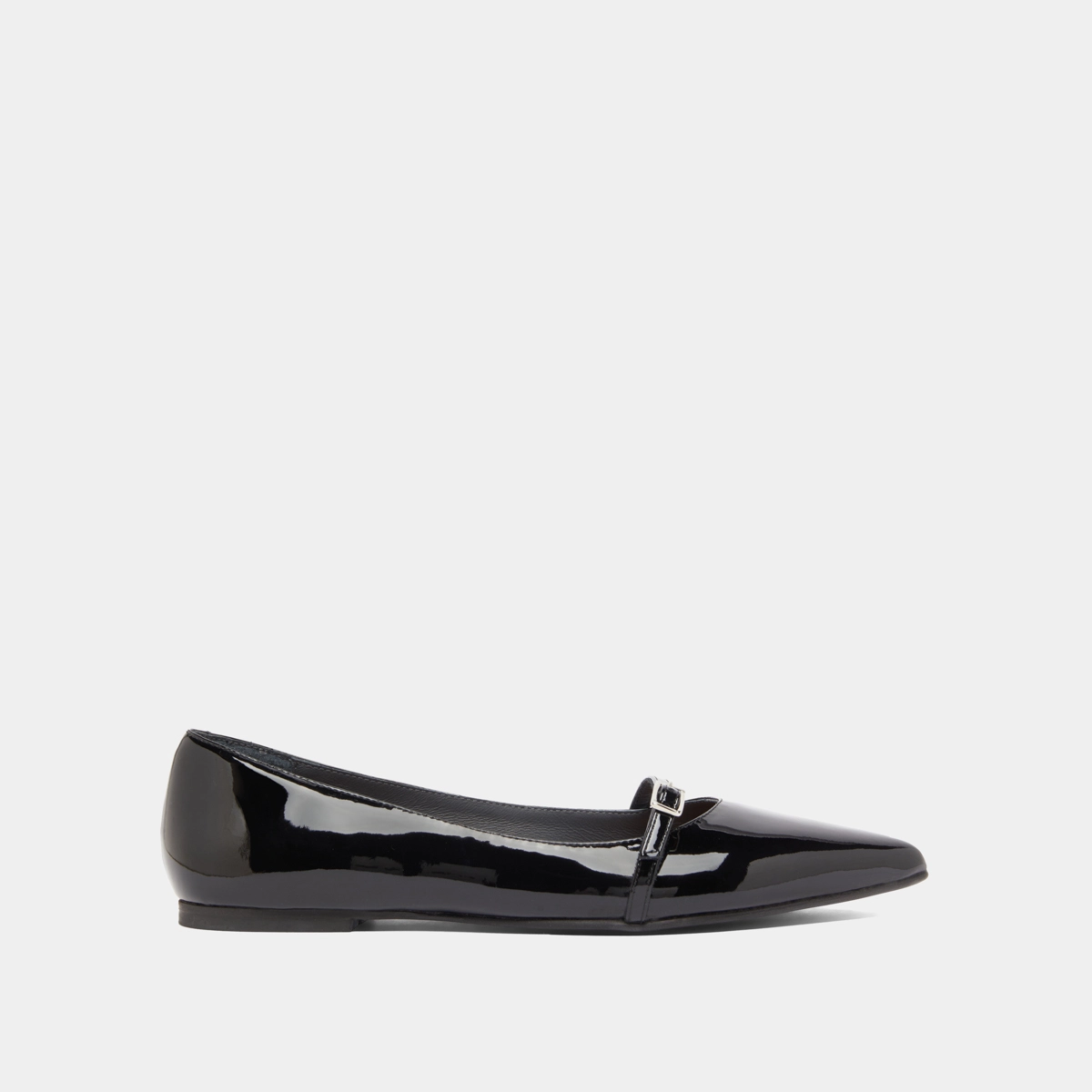 Ballerines à boucles ajustables en vernis noir | DOMEN | Jonak