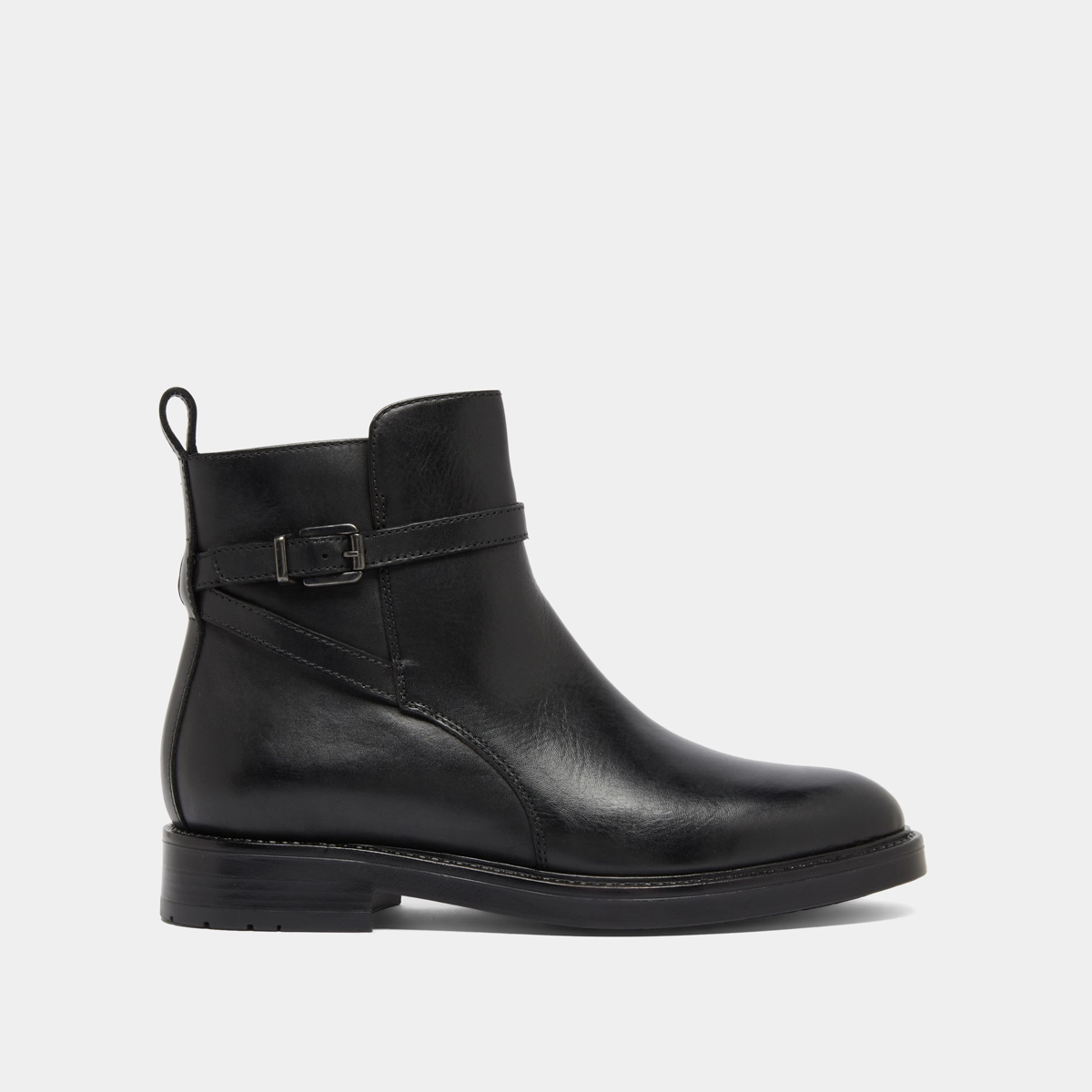 Boots à boucles en cuir noir | CLEA | Jonak