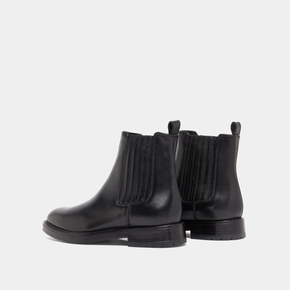 Boots à fronces en cuir noir | CLEANDRE | Jonak