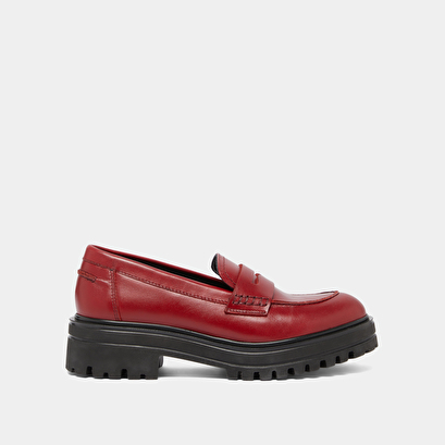 Mocassins à semelles crantées en cuir rouge | ALFI | Jonak