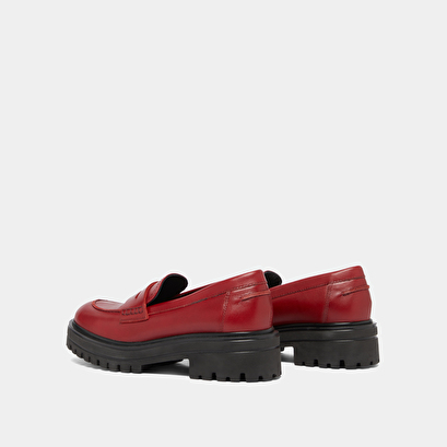 Mocassins à semelles crantées en cuir rouge | ALFI | Jonak