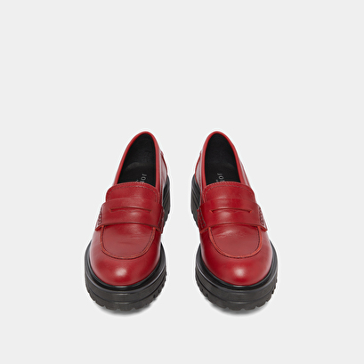 Mocassins à semelles crantées en cuir rouge | ALFI | Jonak