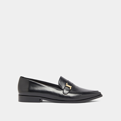 Mocassins à bouts pointus en cuir noir | ALEXANE | Jonak
