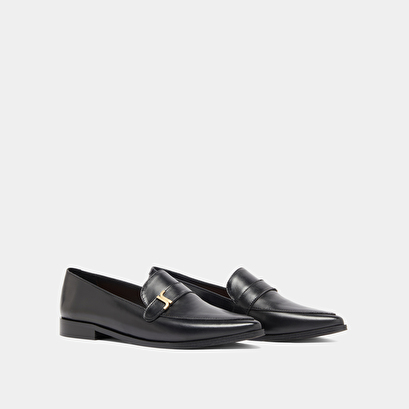 Mocassins à bouts pointus en cuir noir | ALEXANE | Jonak