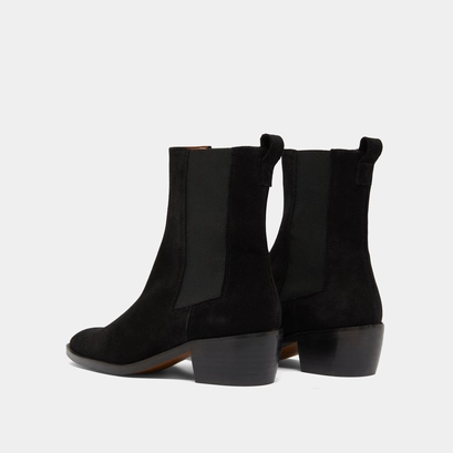 Boots &agrave; &eacute;lastiques en croute noire | MAEVA | Jonak