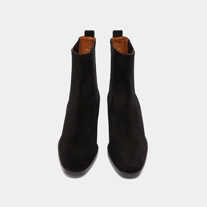 Boots &agrave; &eacute;lastiques en croute noire | MAEVA | Jonak