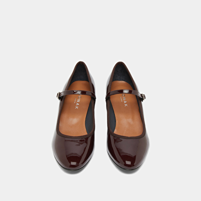 Babies à talons en vernis bordeaux | DALMATIE | Jonak