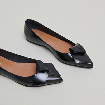 Ballerines à bouts pointus noir