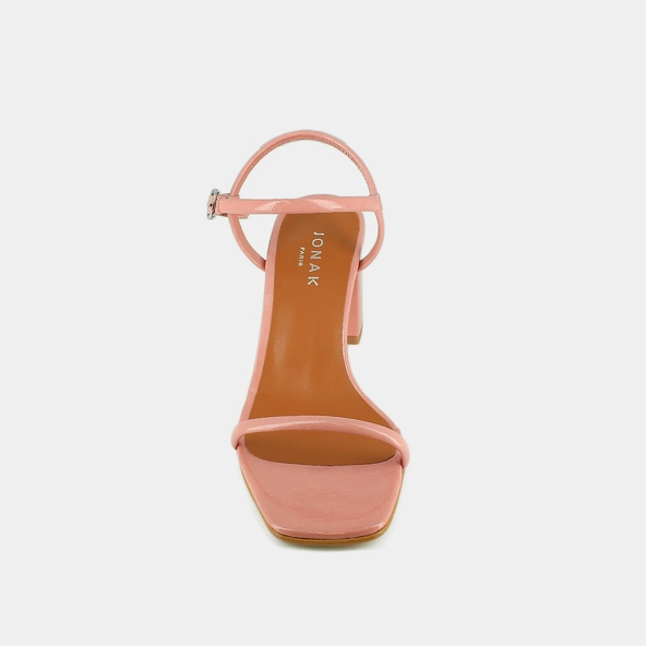 Sandales à brides fines en vernis plissé rose | VEDETTE | Jonak