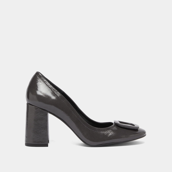 Escarpins De Soirée Pierre Chupin - Cuir Brillant Et Satiné Noir - Taille 39 - Très Bon état