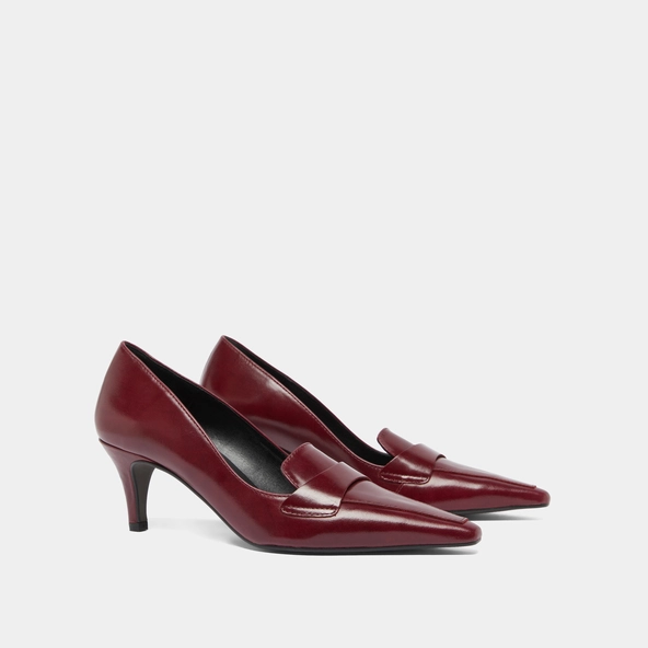 Escarpins à pattes en cuir bordeaux | BLONDIE | Jonak