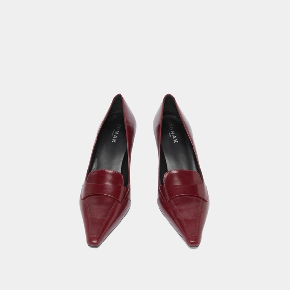 Escarpins à pattes en cuir bordeaux | BLONDIE | Jonak