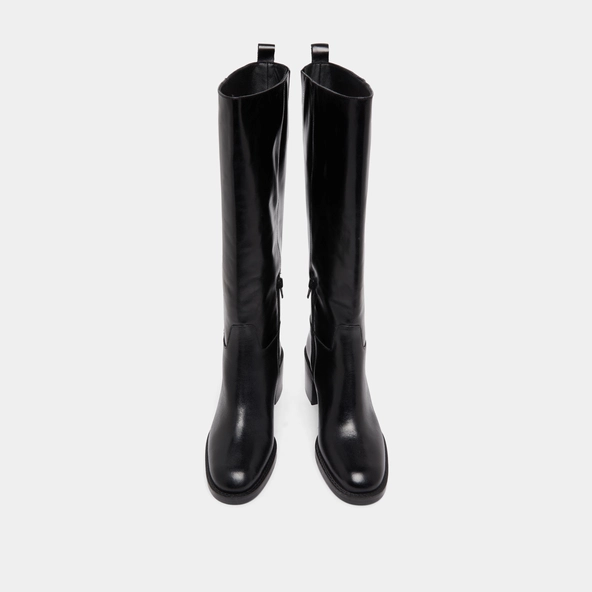 Bottes hautes en cuir noir taille mollet M | BONNIE | Jonak