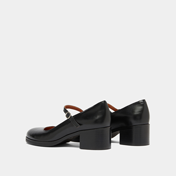 Babies à talons en cuir noir | ARISTOTE | Jonak