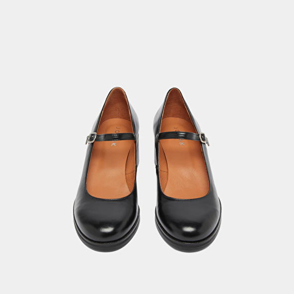 Babies à talons en cuir noir | ARISTOTE | Jonak
