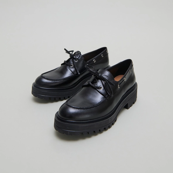 Derbies à lacets en cuir noir | ANGELUS | Jonak