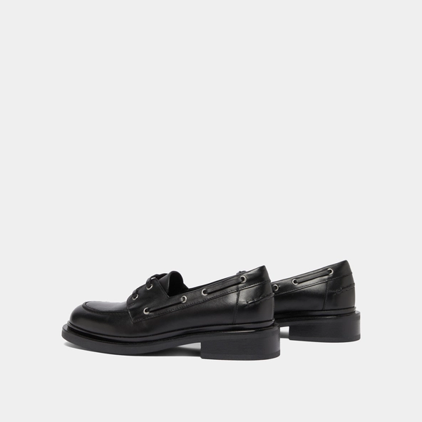 Derbies à lacets épais en cuir noir | PAOLO | Jonak