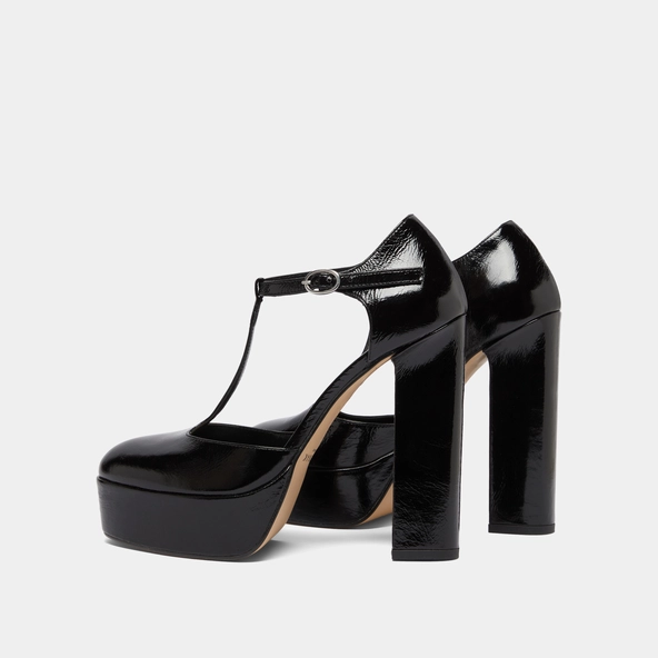 Salom&eacute;s &agrave; talons hauts en cuir brillant noir | VANCO | Jonak
