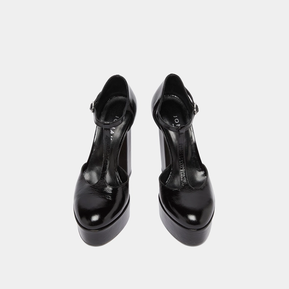 Salom&eacute;s &agrave; talons hauts en cuir brillant noir | VANCO | Jonak