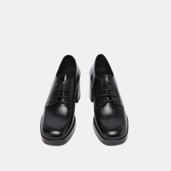 Derbies à talons en cuir noir | VIVALDI | Jonak