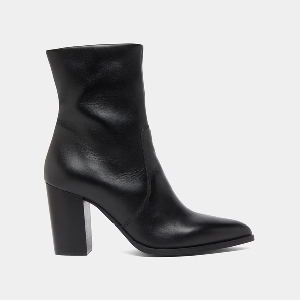 Bottines à talons en cuir noir | PERLE | Jonak