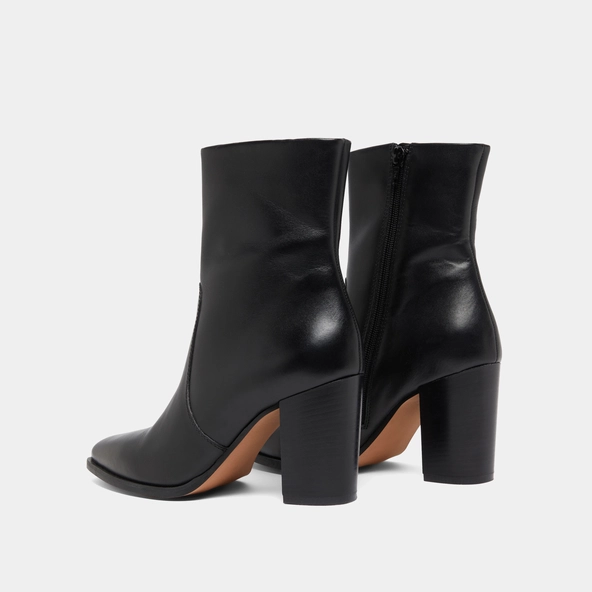 Bottines à talons en cuir noir | PERLE | Jonak