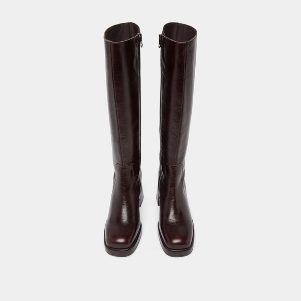 Bottes à plateformes en cuir vieilli chocolat | BETINA | Jonak