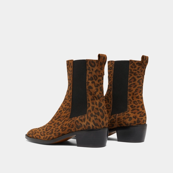 Boots à élastiques en croute léopard | MAEVA | Jonak