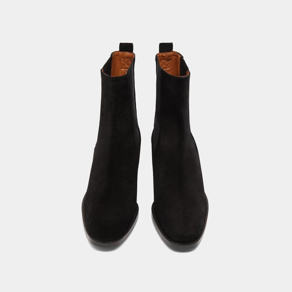 Boots &agrave; &eacute;lastiques en croute noire | MAEVA | Jonak