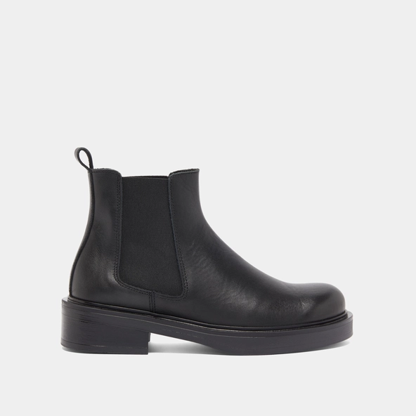 Boots à élastiques en cuir noir | MELANIE | Jonak