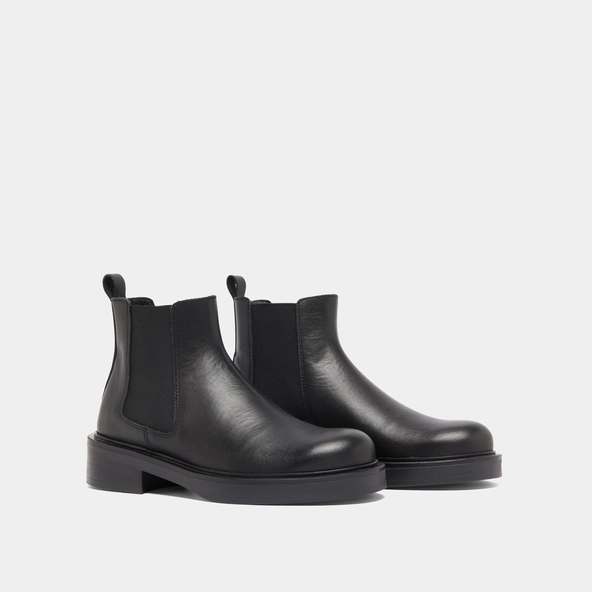 Boots à élastiques en cuir noir | MELANIE | Jonak