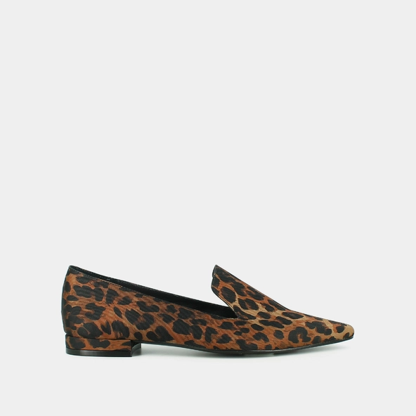 Ballerines à pattes en textile léopard marron | DANTESSE | Jonak