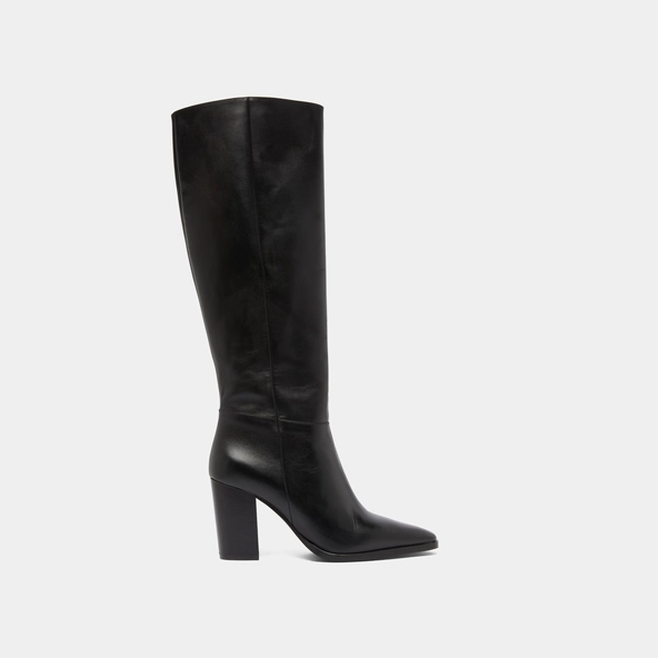 Bottes &agrave; bouts pointus en cuir noir | PLUME | Jonak