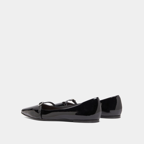 Ballerines à boucles ajustables en vernis noir | DOMEN | Jonak