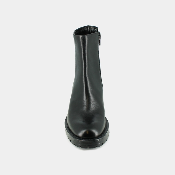 Boots &agrave; talons en cuir noir | CECILIA | Jonak