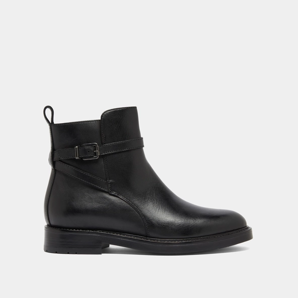 Boots à boucles en cuir noir | CLEA | Jonak