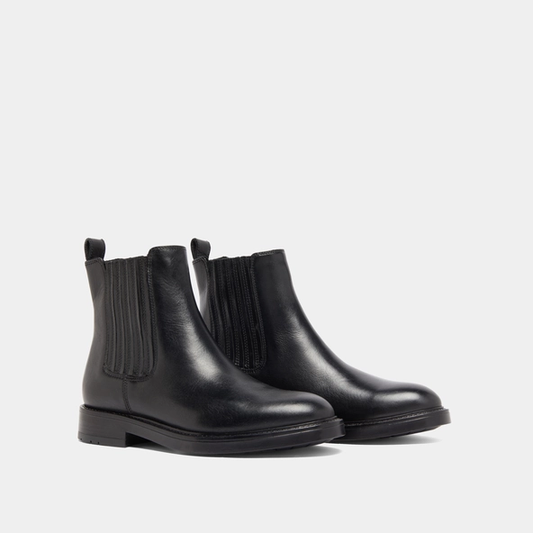 Boots à fronces en cuir noir | CLEANDRE | Jonak