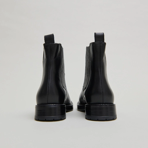 Boots à fronces en cuir noir | CLEANDRE | Jonak