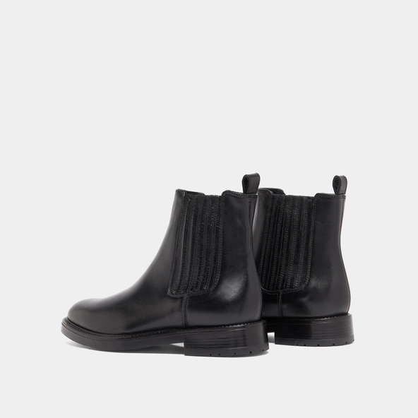 Boots à fronces en cuir noir | CLEANDRE | Jonak